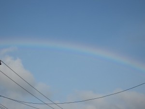 rainbow across the sky 